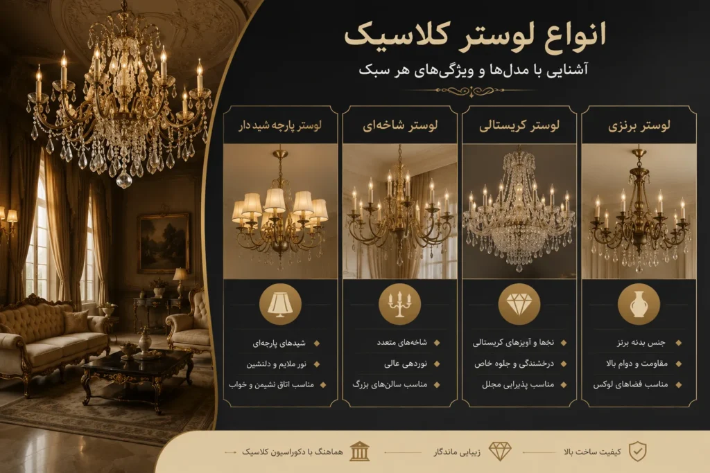 لوستر کلاسیک-قصر لوستر