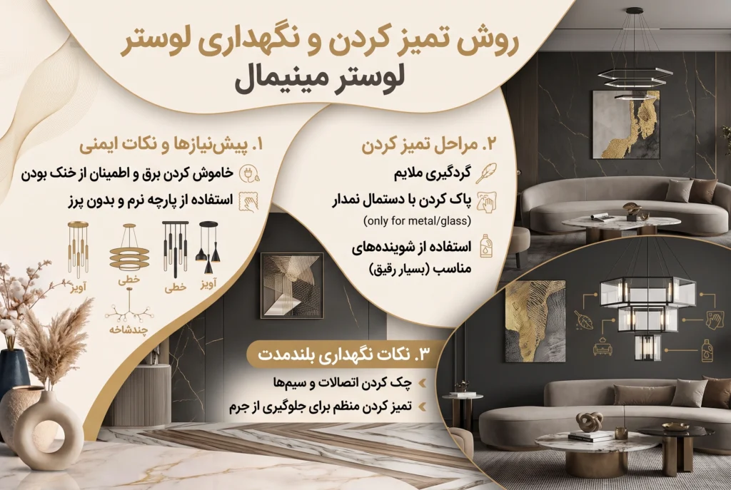 روش تمیز کردن و نگهداری لوستر مینیمال​