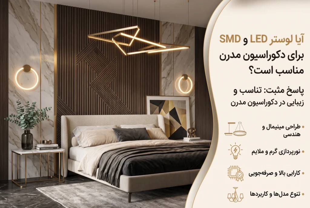 آیا لوستر LED و SMD برای دکوراسیون مدرن مناسب است-قصر لوستر
